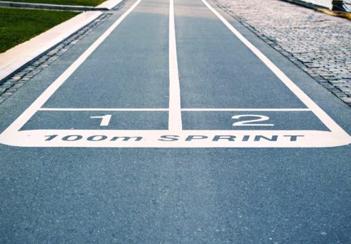 100 meter dash lane